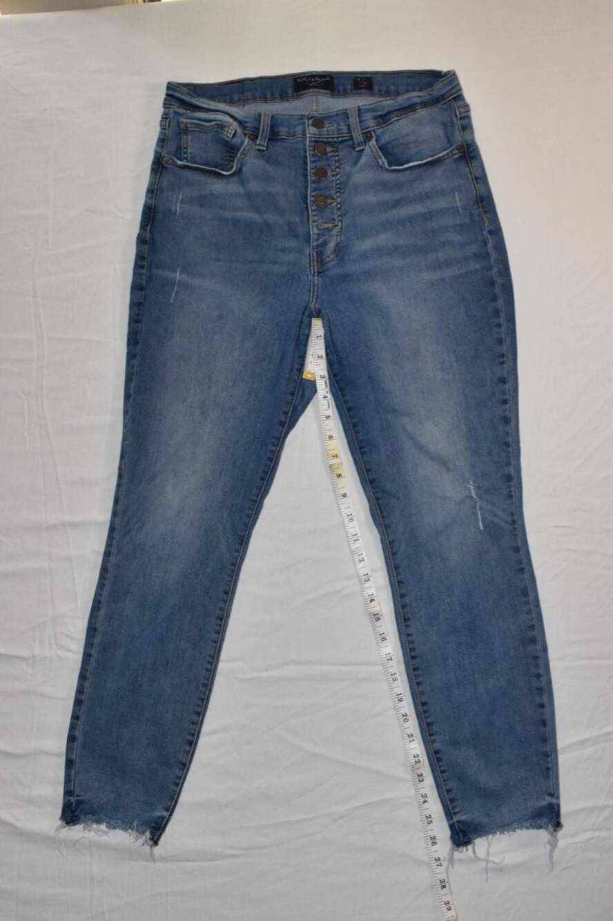 Lucky Brand Bridgette High-Rise Skinny Ankle Jeans Size 12/31 Button (1054)